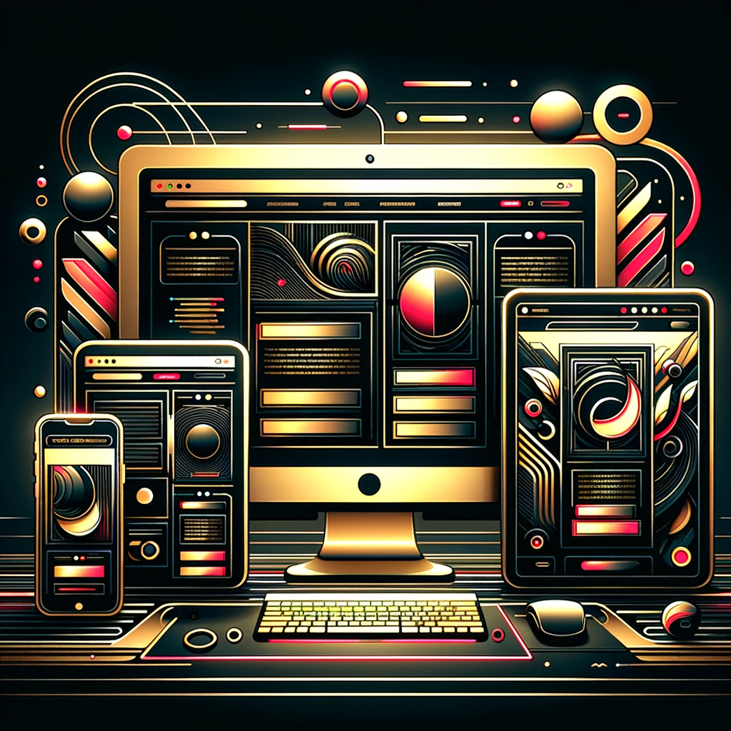 a-modern-high-quality-vector-image-that-symbolizes-the-concept-of-responsive-web-design-incorporating-a-color-scheme-of-black-gold-with-red